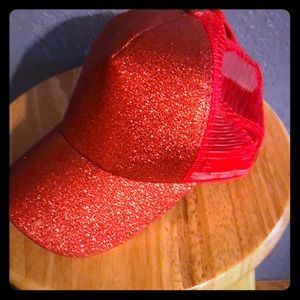 Red Glitter Hat